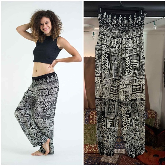 Harem Pants-100% Rayon- NEW - OS but more like S-M - Picture 1 of 7